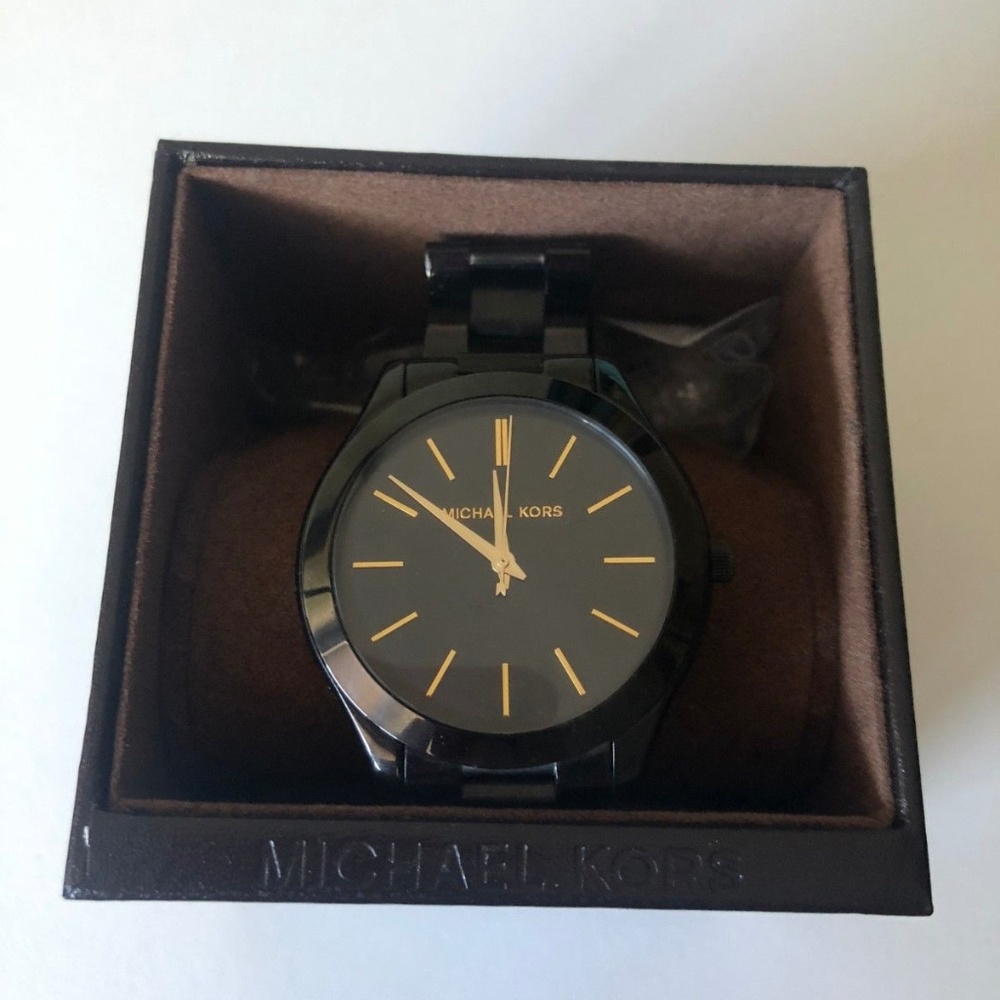Michael Kors Runway Black Stainless Steel Watch